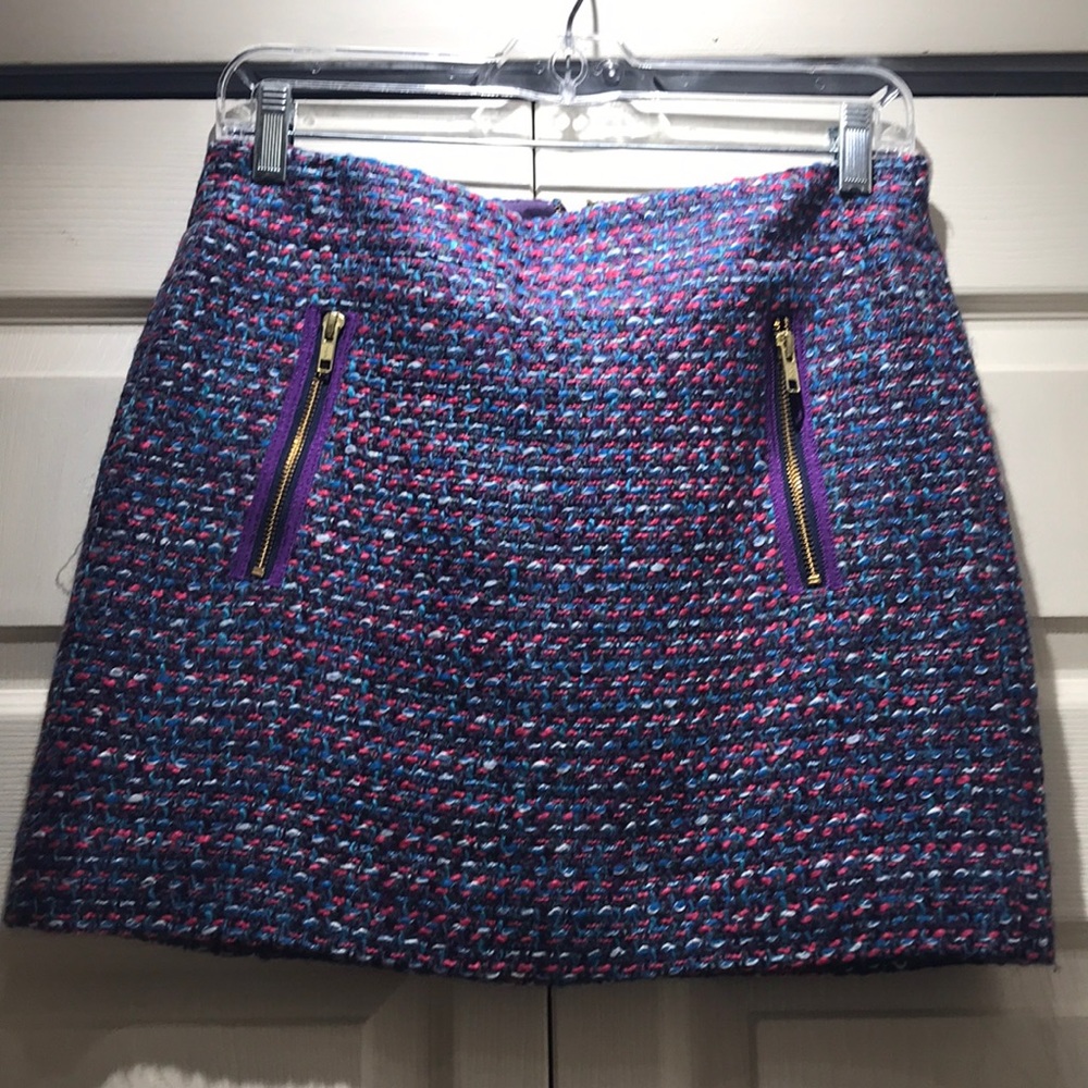 J Crew Tweed Mini Skirt